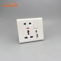 Interruptor de Pared Multifunción de Nepal, Bangladesh y Pakistán, Enchufe Doméstico de 45A/20A, 220V/250V, Unipolar, 3 Vías, 4 Vías, Compatible con NFC, USB-C