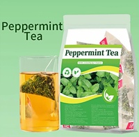 Sachets de thé à la menthe poivrée de qualité supérieure, feuilles de menthe séchées naturelles, tisane sans caféine pour le soutien digestif, 6g, 30 unités, marque privée