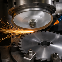 Meule diamantée CBN à liant résineux 12V9 pour affûtage de lames de scie à pointe carbure en machine CNC
