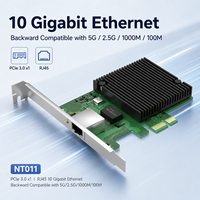 Tarjeta de red Ethernet PCIe 3,0 X1 10G, adaptador AQC113C RJ45, NIC de 10Gbps para servidor de escritorio, estación de trabajo, perfil bajo