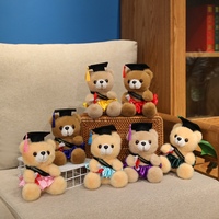 Peluche Ours en Peluche pour Enfants avec Chapeau de Docteur, Idéale comme Cadeau d'Anniversaire, en Polyester, Coton PP et Maille Brodé, Anti-Stress