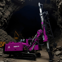 Foreuse hydraulique DTH à cabine fermée pour l'exploitation minière, machine de forage de trous de dynamitage intégrée sur chenilles, à vendre