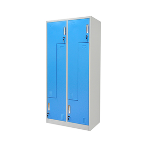 Garde-robe à 4 portes en métal grande taille, casier en métal pour vêtements, Double couleur - Product Image 3