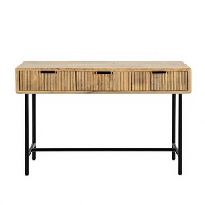 Table console moderne en bois de manguier massif, faite à la main, écologique, pour salon, usage hôtelier, design de base des pieds Manish Art, garantie 1 an - Product Image 1