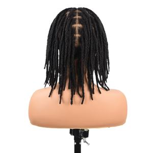 Originea encaje completo rastas sin nudos entrelazadas HuamnaHhair pelucas con pelo de bebé pelucas trenzadas hechas a mano peinado Natural - Product Image 2