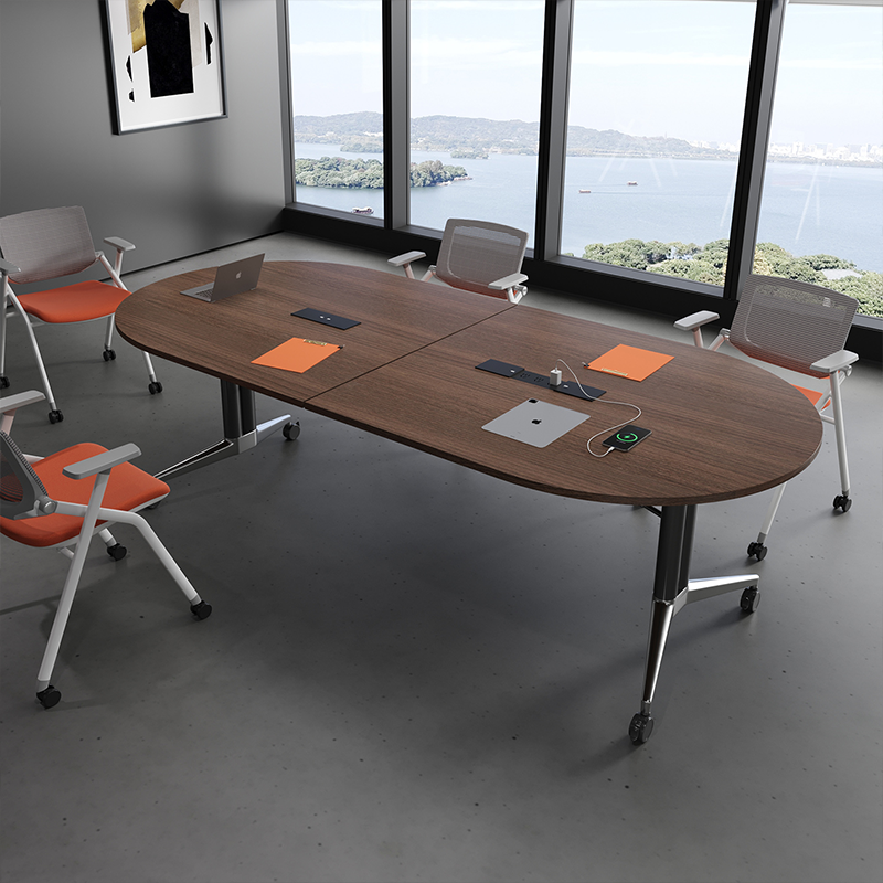 Modern Design Multi-Functional Wood Office Desk Folding Conference ...