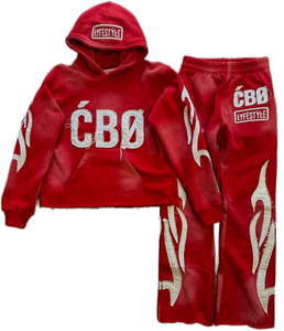 Ensemble de jogging personnalisable effet vieilli 500 GSM avec sweat à capuche et pantalon assorti, impression numérique hiver, taille XXL - Product Image 1