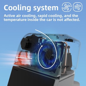 Réfrigérateur de voiture <span class=keywords><strong>12V</strong></span> DC OLIVER spécifique au Model Y, avec compresseur Temai Glacier, mini-congélateur pour une conservation des aliments pendant 24 heures - Product Image 3