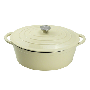 <span class=keywords><strong>Cocotte</strong></span> <span class=keywords><strong>en</strong></span> <span class=keywords><strong>fonte</strong></span> émaillée robuste avec couvercle, compatible four, pour la cuisson du pain et des plats mijotés - Product Image 1