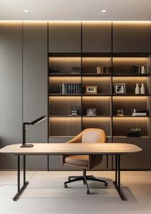 Estantería de madera moderna de lujo con puerta de vidrio Nueva estantería Gabinete de almacenamiento Partición decorativa - Product Image 2