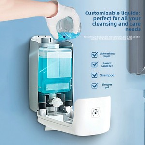 Wall Mounted Automatic <b>Foam</b> Soap Dispenser Plastic Minimalist Design for Bathroom Battery Powered Refillable Bottle - Product Image 2