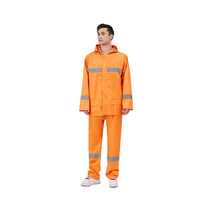 Imperméable pour homme en polyester enduit de PVC, à séchage rapide, avec bandes réfléchissantes, pour moto, randonnée et activités de plein air