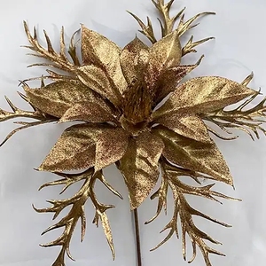 Pics décoratifs à paillettes pour arbres de Noël Branches scintillantes en spray Branches de Noël dorées pour la décoration intérieure - Product Image 2