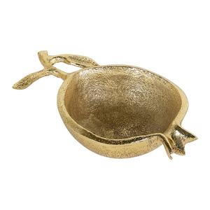 Cuenco de Metal con Forma de Hoja Dorada, Hecho a Mano, Acabado Pulido, Estilo Vintage, Plato Decorativo para Servir, Ideal para Regalo - Product Image 1