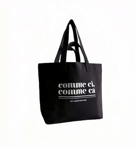 Custom Logo Canvas Grocery <b>Bag</b> Canvas Shopper Oversized Canvas <b>Bag</b> Cotton Tote <b>Bag</b> With Handle - Product Image 3