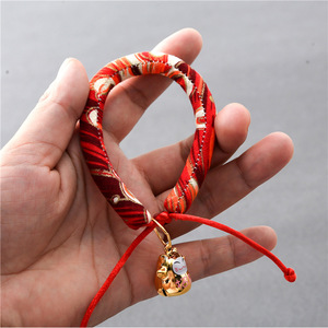 Magnifique collier pour chat de style japonais, réglable avec clochette, pour petits animaux, toutes saisons - Product Image 3