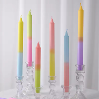 Zweifarbige Stabkerzen 20/25cm - Handgefertigte Soja-Mischkerzen für Hochzeiten & Heimdekoration
