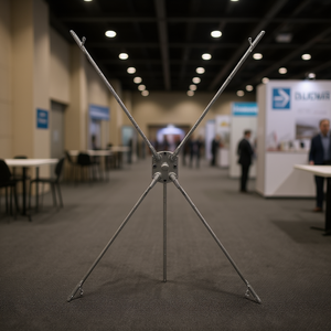 Support de bannière X portable pour salons professionnels, cadre en aluminium, réutilisable, blanc, montage autonome, équipement d'affichage commercial durable - Product Image 2