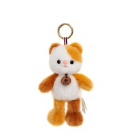 Peluche d'animal de la forêt de dessin animé Lion Abeille Singe, en polyester, 11-30 cm, accessoires, porte-clés de table, pendentif pour sac d'étudiant