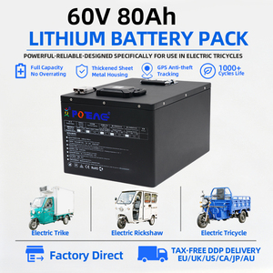 69.35V Tricycle Lithium Battery GPS 80Ah Rechargeable LiFePO4 3000-Cycle 1-Year Warranty for <strong>3</strong> Wheel Vehicle Rickshaw Backup - Product Image 1