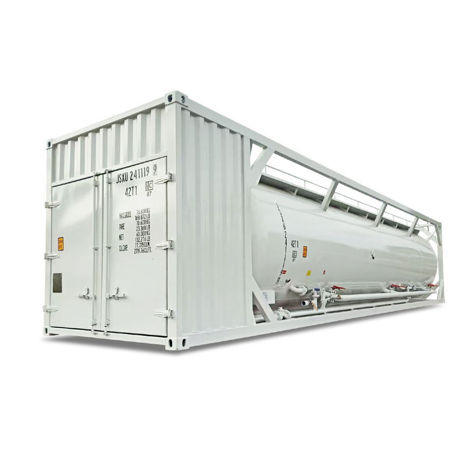 Pneumatic Transit 40FT ISO Bulk Cement Tank Container Pneumatic Discharge Cement Silo ...