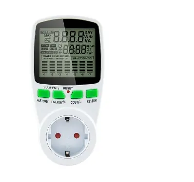 Power Meter Digitale Wattmeter Eu Energy Meter Watt Monitor Elektriciteit Kosten Diagram Meten Socket Analyzer