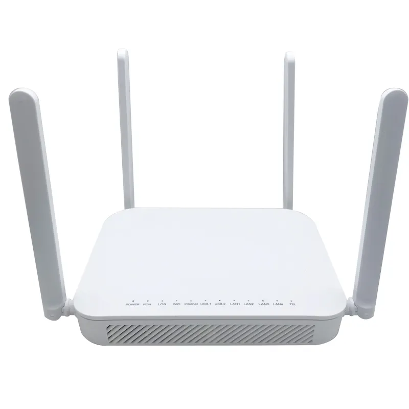 Gpon Onu Ont HG6145D1 4GE + 1TEL 2.4G/5G Dual Band Wifi 5 AC 1200Mbps Modem Fibre Optique Anglais Firmware