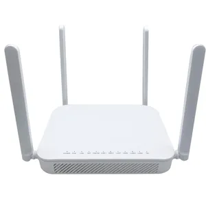 Gpon Onu Ont Firmware 4GE + 1TEL 2.4G/5G Dual Band Wifi 5 AC 1200Mbps Modem serat optik Firmware Inggris