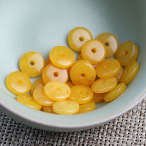 Resin Yellow Spacer <b>Beads</b> 2x6mm 2x8mm Round For Bracelet Making Jewelry Findings Components GP019 - Product Image 4