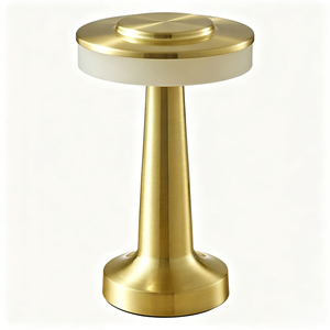 Minimalist Brass Table Lamp Crystal Bell Shade E26 LED Push Button Switch AC 85-265V CRI 90 <b>Decorative</b> Middle Size - Product Image 6