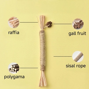 Palo de dentición y rascador de gato Sisal de lujo, juguete interactivo para masticar Limpieza de dientes de gatito - Product Image 4