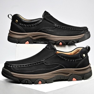 Mocassins en cuir PU rétro britanniques pour hommes, chaussures décontractées à semelle souple en caoutchouc - Product Image 3