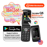 Teléfono Inteligente TIQ MINI Q5 con Tapa, Compatible con Google, 4G, Sistema Android Multilingüe, Pantalla Dual