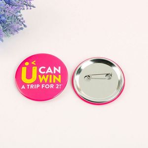 Badge en métal personnalisable en fer blanc pour usine, avec impression personnalisée et gravure - Product Image 6