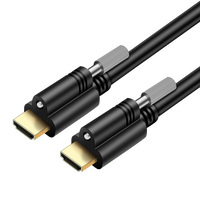 Offre Spéciale haute vitesse verrouillage câble HDMI vis panneau contrôle mâle à mâle verrouillage câble HDMI avec vis