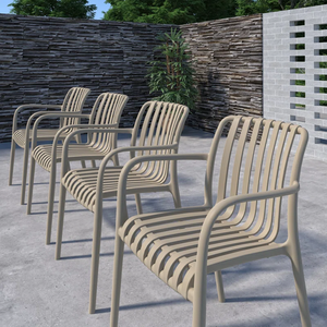 Silla <span class=keywords><strong>de</strong></span> Plástico Apilable con Brazos, <span class=keywords><strong>Precio</strong></span> <span class=keywords><strong>de</strong></span> Fábrica al por Mayor, Silla <span class=keywords><strong>de</strong></span> PP <span class=keywords><strong>para</strong></span> Interiores y Exteriores, Comedor, Restaurante, Jardín, Patio Trasero, Muestra Gratis - Product Image 1