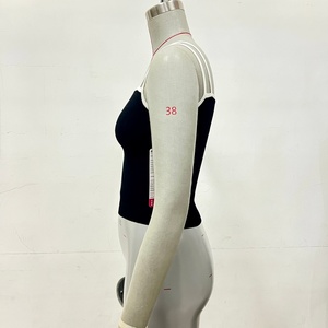 Pull en tricot pour femme <span class=keywords><strong>Liz</strong></span>, nouveau modèle personnalisé, OEM & ODM, haute qualité, tricoté, à manches courtes, design unique - Product Image 5