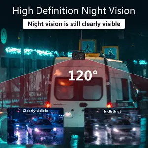 Meilleure qualité étanche Vision nocturne 7 pouces moniteur de voiture sans fil écran IPS aide à l'inversion vue arrière Kit de système de caméra de recul