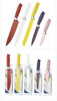 HSK Prix Favorable Mongol Petit Inoxydable Steal Cuisine Couteau Set 5 pièces ensemble coloré cuisine couteau grille motif poignée