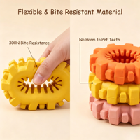 Jouet interactif pour chien en caoutchouc naturel, forme de pneu, durable, non toxique, fabriqué par Zhierde.