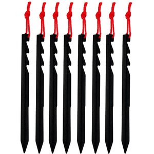 Accesorios para Tiendas de Campaña: Estacas de Aluminio Rojas Ajustables de 18 cm y Cuerda de Sujeción Ultraligeras para Exteriores - Product Image 3