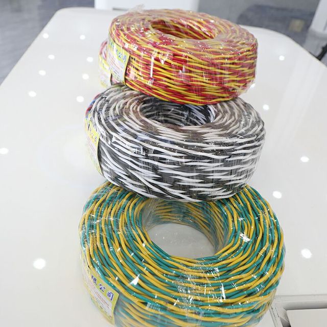 Copper Stranded Fire-Resistant RVS Twisted Pair Wire 2 Core 0.5-16 Sq Mm Flame Retardant Household Lighting Power Cable