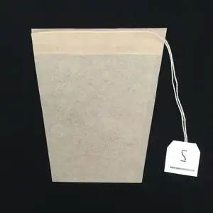 Cordon sac à papier filtre à thé en papier non blanchi biodégradable