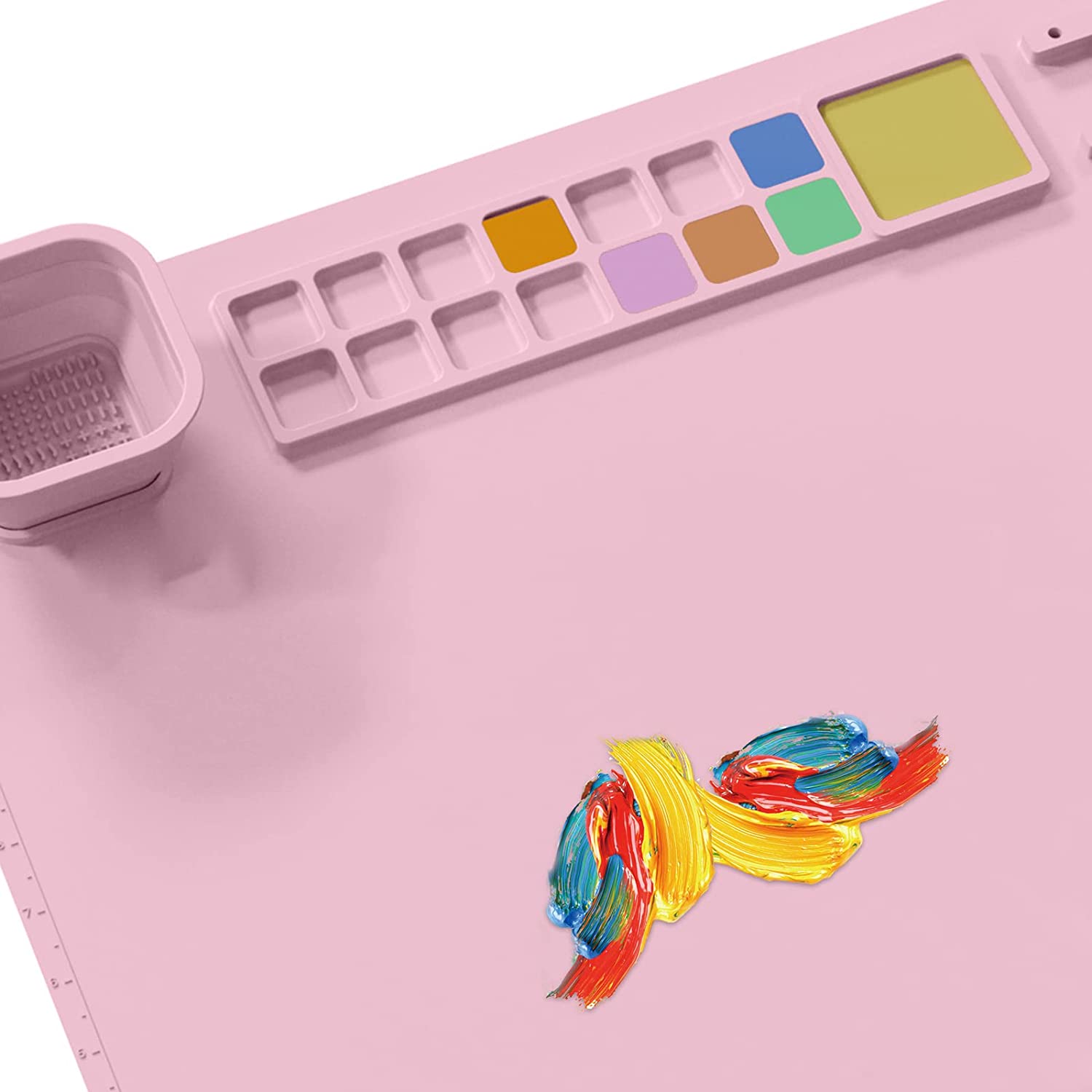 Лидер продаж, антипригарный силиконовый лист для рисования с разборной чашкой, большой силиконовый коврик для рукоделия