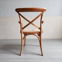 Chaises de salle à manger en bois de couleur naturelle chaises de mariage modernes fauteuil en rotin à dos croisé