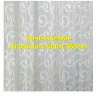 Tissu jacquard brocart en velours 100% polyester à pois floraux, rideaux transparents pour salon, design moderne, poids moyen