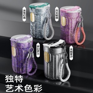 Tasse à café en titane pur 500 ml, légère et portable, pour boissons en extérieur, avec sangle de transport, cadeau pour étudiant, bouteille d'eau - Product Image 1