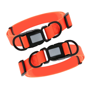 2025 사용자 정의 슈퍼 소프트 PVC 개 고양이 목걸이 방수 LED 조명 환경 친화적 인 솔리드 패턴 개인화 된 애완 동물 - Product Image 1