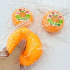 Pelota Antiestrés de 8cm, Color Naranja, Juguete para Apretar, Simulación de Comida, Fruta, Souvenir, Juguete Sensorial para Mejorar el Estado de Ánimo - Product Image 1