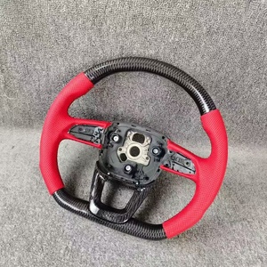 Volant en cuir <span class=keywords><strong>Audi</strong></span> A3/A4/A5/A6/A7/A8/C8 avec fibre de carbone pour mise à niveau sportive, compatible avec S6/S7/RS6/RS7 - Product Image 5